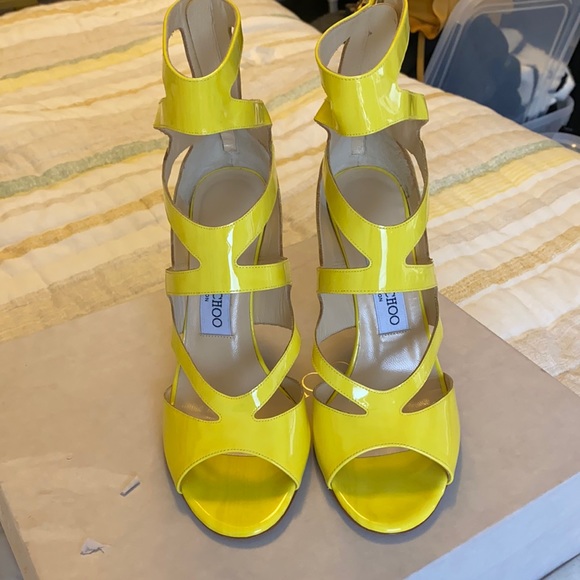 Jimmy Choo Shoes - Jimmy Choo Patent Leather Pumps, Yellow